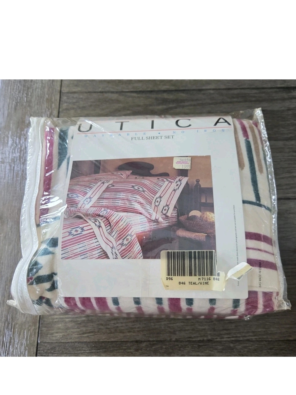VTG Utica Flannel Aztec Southwest Full Size Sheet Set NOS